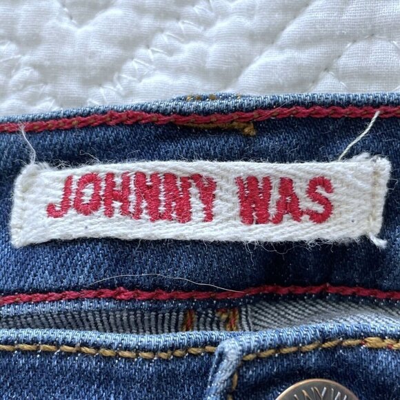 Johnny Was The Skinny Jeans Mid Rise Stretch Slimmest Cut Slim Hip & Thigh Sz 26 - Picture 6 of 12